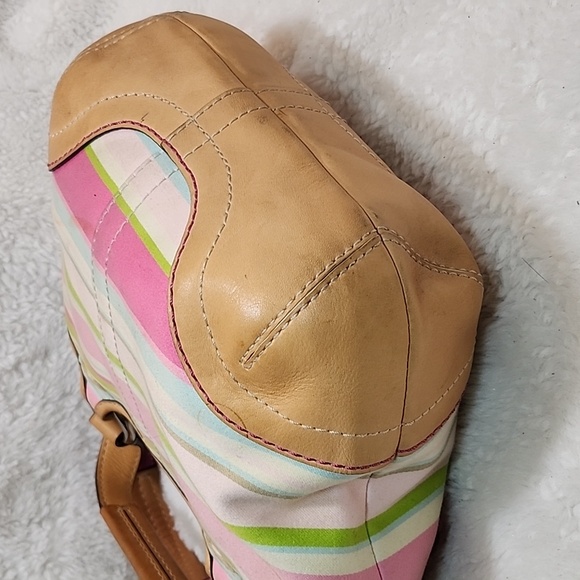 Coach Soho Twill Stripe multicolor fabric small shoulder bag - Picture 12 of 16